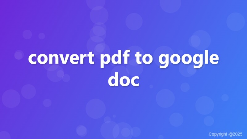 convert pdf to google doc